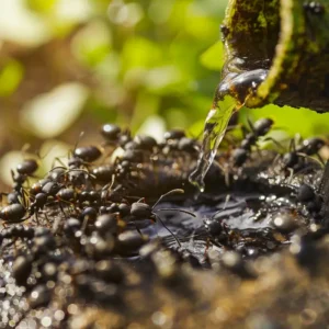 Essig und Wasser als Abwehrmittel gegen Ameisen im Garten