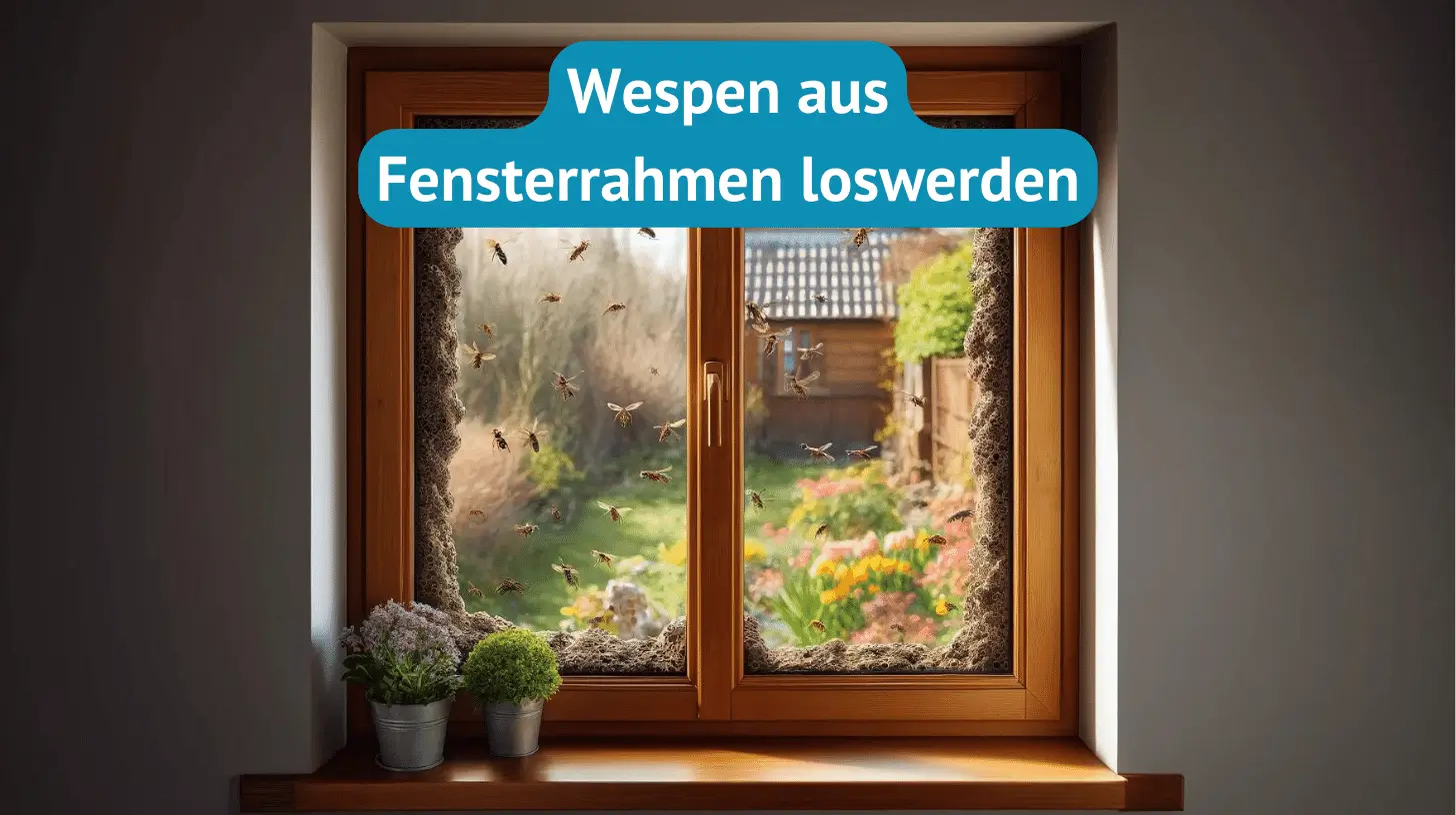 Wespen im Fensterrahmen