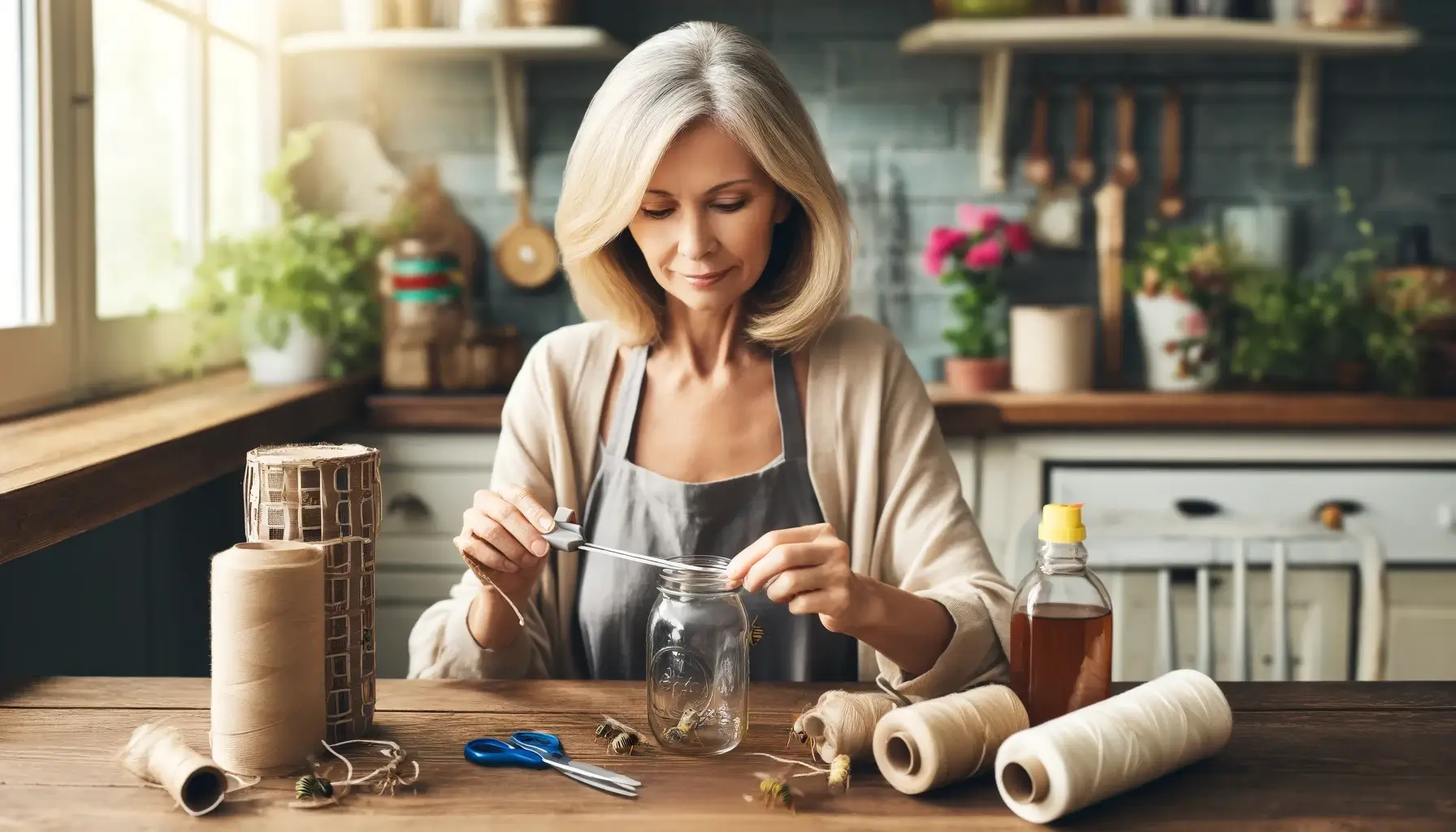 Wespenfalle Glas als DIY Lösung