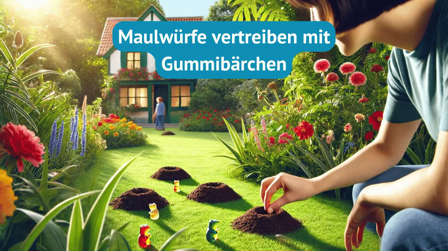 Maulwurf vertreiben mit Gummibärchen