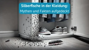 Silberfische Kleidung : Mythen oder Fakten aufgedeckt (Titel) Bild- ein befallener Kleiderschrank