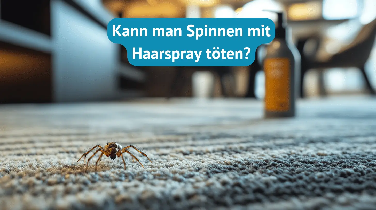 Spinne mit Haarspray töten