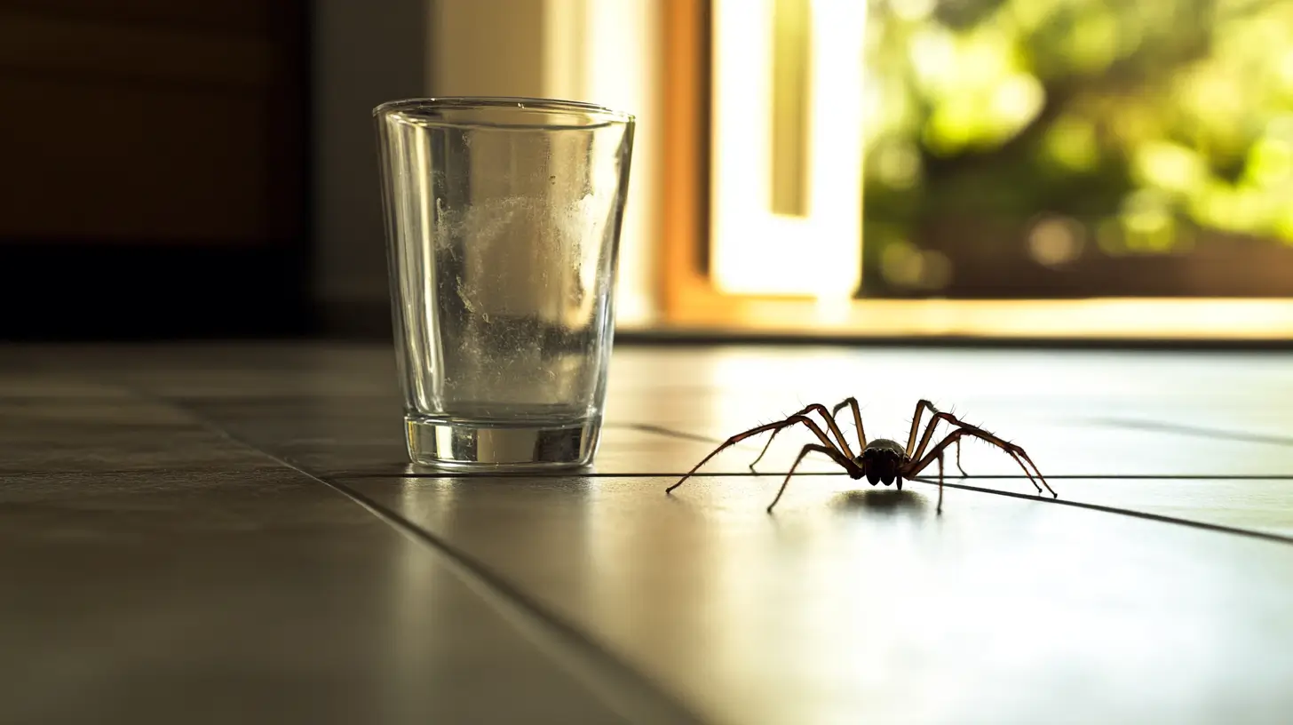 Spinne im Glas